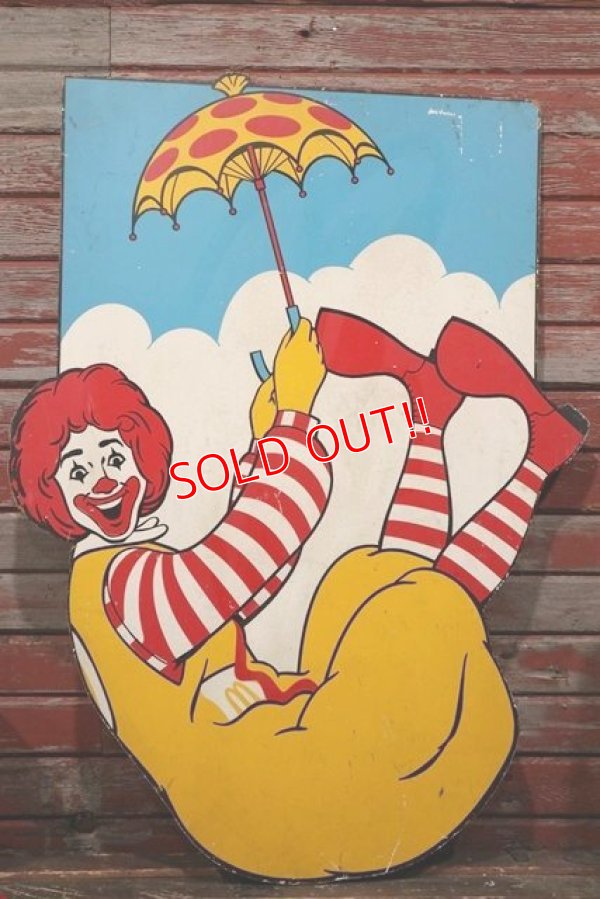 画像1: ct-210901-60 McDonald's / Ronald McDonald Vintage Wooden Sign