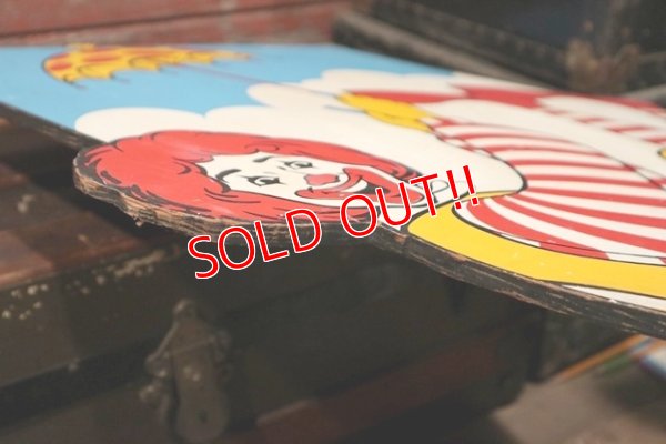 画像12: ct-210901-60 McDonald's / Ronald McDonald Vintage Wooden Sign