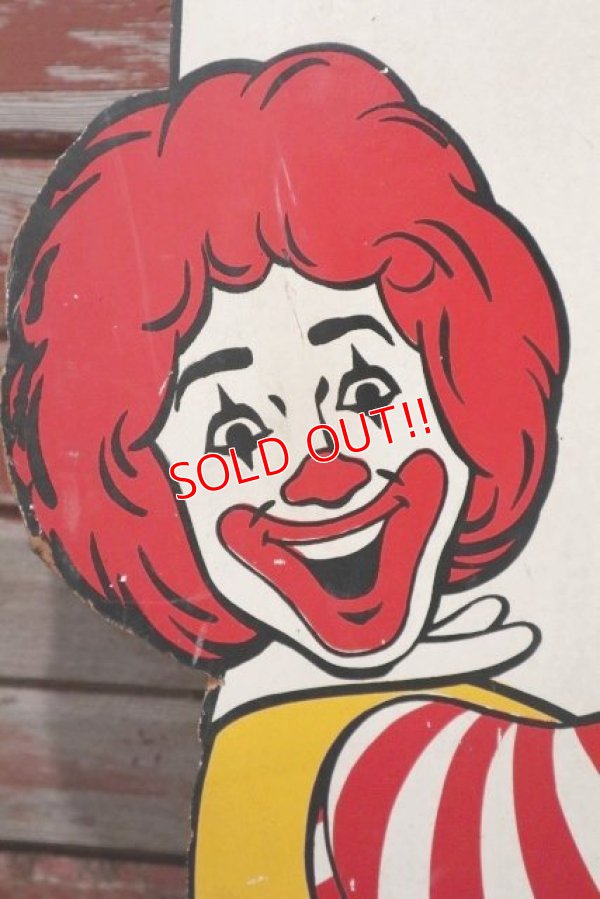 画像2: ct-210901-60 McDonald's / Ronald McDonald Vintage Wooden Sign