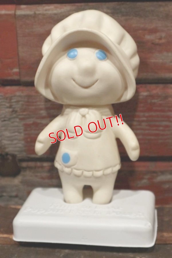 画像1: ct-210901-23 Pillsbury / Poppie Fresh 1970's Soft Vinyl Doll w/Stand