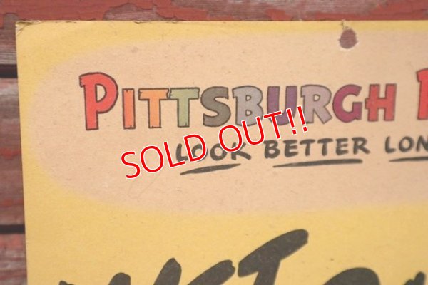 画像2: dp-210901-60 PITTSBURGH PAINTS / 1940's "WET PAINT" Paper Sign