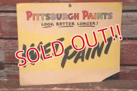 dp-210901-60 PITTSBURGH PAINTS / 1940's "WET PAINT" Paper Sign