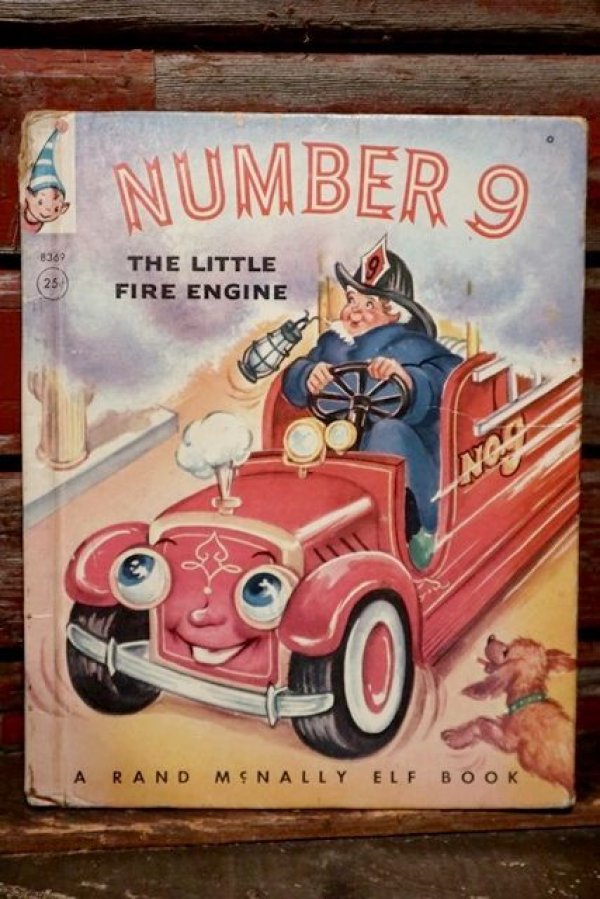 画像1: bk-140610-17 ELF BOOK / 1950's "NUMBER 9 THE LITTLE FIRE ENGINE" Picture Book
