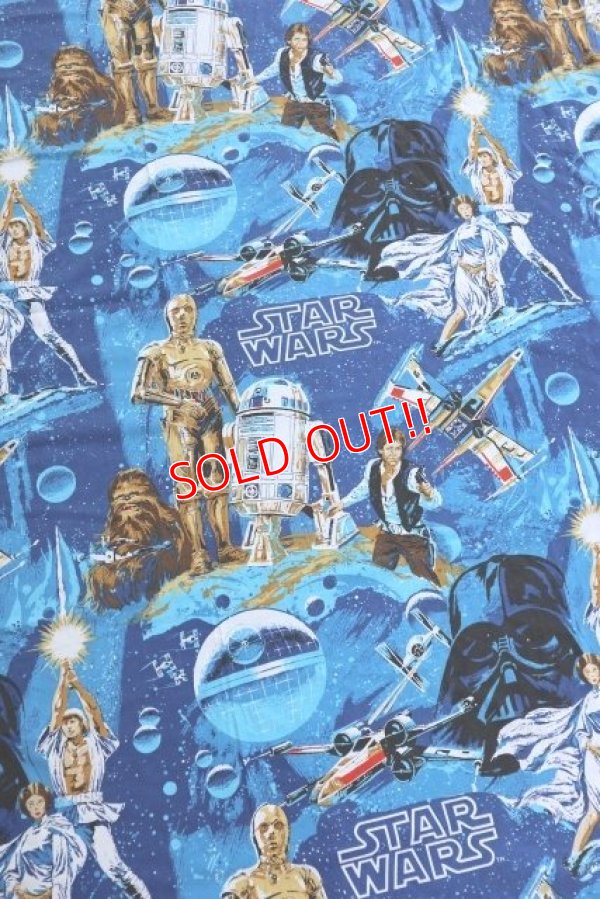 画像1: ct-210801-59 STAR WARS / 1977 Flat Sheet (Twin size)