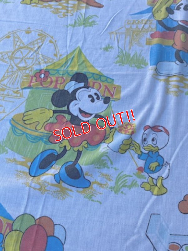 画像4: ct-210801-58 Disney / 1970's Flat Sheet (Twin size)