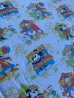 画像1: ct-210801-58 Disney / 1970's Flat Sheet (Twin size) (1)