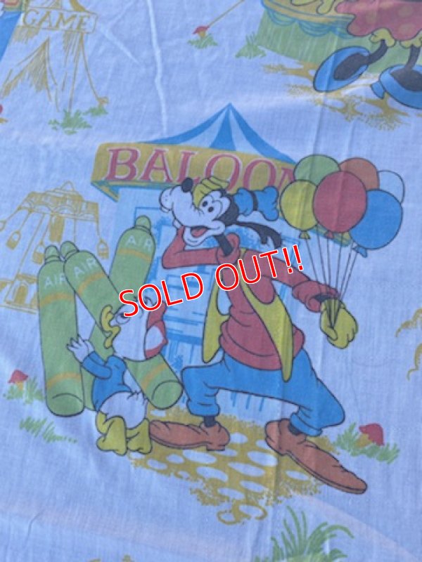 画像6: ct-210801-58 Disney / 1970's Flat Sheet (Twin size)