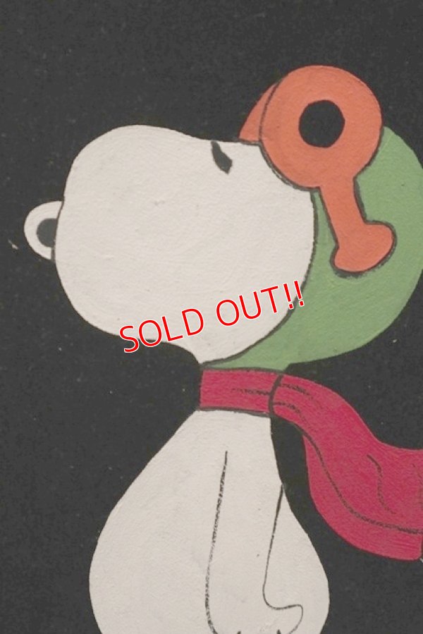 画像2: ct-210901-72 Snoopy / 1970's Velvet Painting Wall Hanging