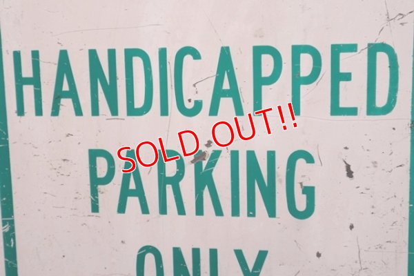 画像3: dp-210801-34 Road Sign / HANDICAPPED PARKING ONLY