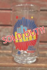 dp-211001-40 DIET PEPSI / 1990's Glass Tumbler