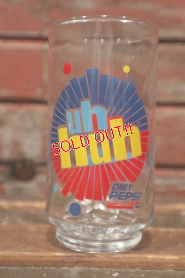 画像1: dp-211001-40 DIET PEPSI / 1990's Glass Tumbler