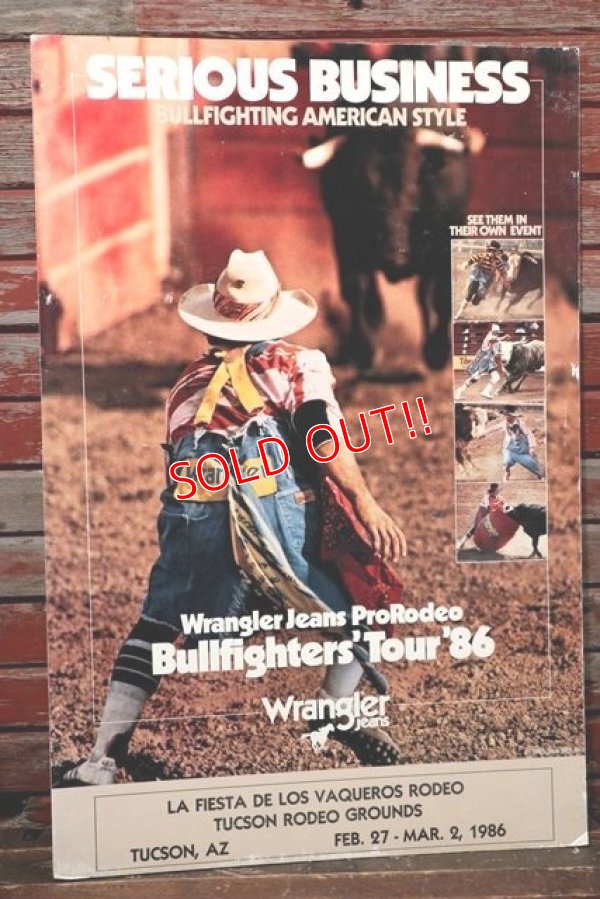 画像1: dp-211001-48 Wrangler / Bullfighter's Tour '86 Poster