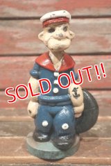 ct-211101-01 Popeye / 1930's-1940's Cast Iron Coin Bank