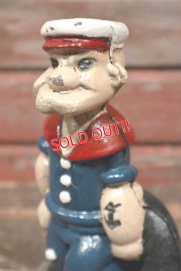 画像2: ct-211101-01 Popeye / 1930's-1940's Cast Iron Coin Bank