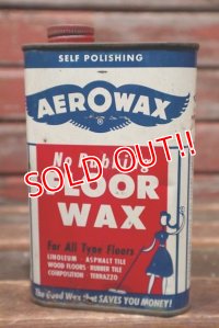 dp-211110-25 AEROWAX Rubbing FLOOR WAX / Vintage Tin Can