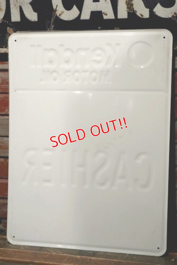 画像6: dp-211110-49 Kendall / 1980's Metal Sign "CASHER"