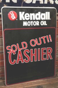 dp-211110-49 Kendall / 1980's Metal Sign "CASHER"