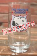 ct-211101-74 Snoopy / Anchor Hocking 1980's "THE PEOPLE'S CHOICE " Glass