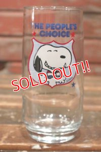 ct-211101-74 Snoopy / Anchor Hocking 1980's "THE PEOPLE'S CHOICE " Glass