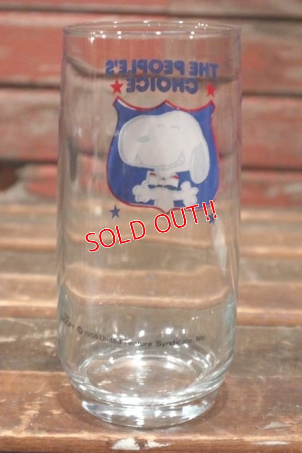 画像3: ct-211101-74 Snoopy / Anchor Hocking 1980's "THE PEOPLE'S CHOICE " Glass
