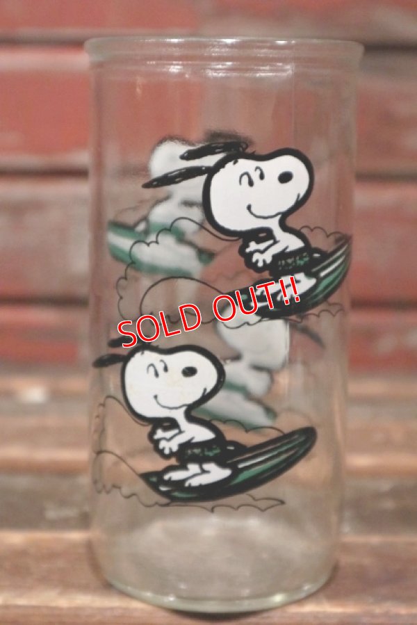 画像1: ct-211101-64 KRAFT / PEANUTS 1980's Jelly Glass "Snoopy"