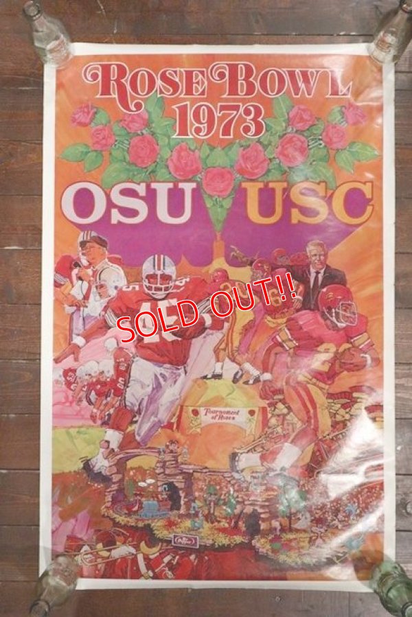 画像1: dp-200301-21 ROSE BOWL / OSU×USC 1973 Poster