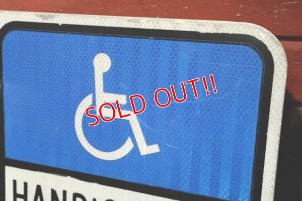 画像5: dp-211110-59 Road Sign "No Parking Any Time・Handicapped Permit Required ＄100 Fine"