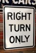 画像1: dp-211110-59 Road Sign "RIGHT TURN ONLY" (1)