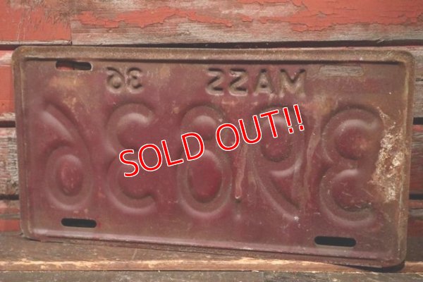 画像7: dp-211110-43 License Plate 1936 Massachusetts