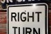 画像2: dp-211110-59 Road Sign "RIGHT TURN ONLY" (2)