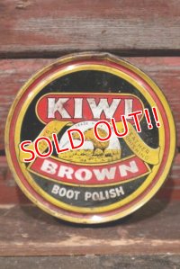 dp-210901-71 KIWI / 1970's〜BOOT POLISH "BROWN" Can