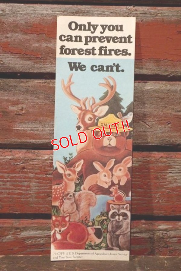 画像1: ct-150217-08 Smokey Bear / 1970's Bookmark