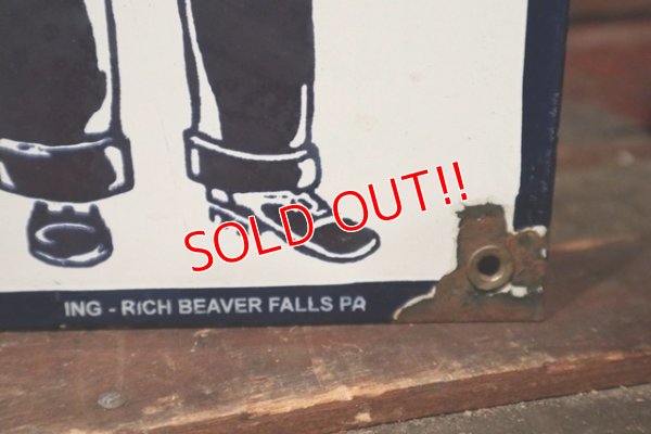 画像10: dp-211201-31 DUBBLE WARE OVERALLS / 1930's-1940's Enamel Sign