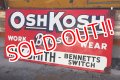 dp-211201-03 OSHKOSH / 1940's Huge Advertising Sign