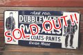 dp-211201-31 DUBBLE WARE OVERALLS / 1930's-1940's Enamel Sign