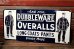 画像1: dp-211201-31 DUBBLE WARE OVERALLS / 1930's-1940's Enamel Sign (1)