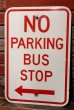 画像1: dp-211201-21 Road Sign "NO PARKING BUS STOP←" (1)