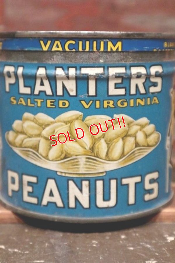 画像3: ct-211210-13 PLANTERS / MR.PEANUT 1930's-1940's Salted Peanuts Can