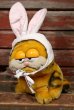 画像1: ct-2211201-24 Garfield / DAKIN 1980's Plush Doll "Easter Bunny" (1)