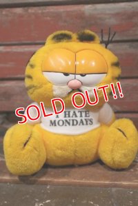 ct-2211201-25 Garfield / DAKIN 1980's Plush Doll "I HATE MONDAYS"