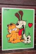 画像1: ct-211210-45 Garfield & Odie / Playskool 1970's Wood Frame Tray Puzzle (1)