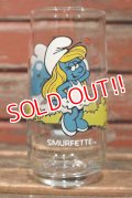 gs-210201-01 SMURF / Hardee's 1982 Glass "SMURFEET" 