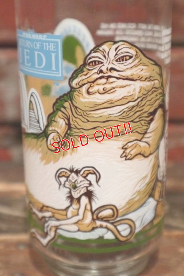 画像2: gs-200901-09 STAR WARS / 1983 Return of the JEDI "Jabba the Hutt" Glass