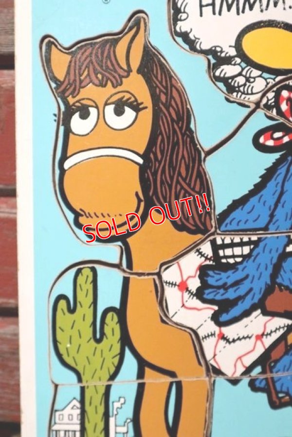 画像4: ct-211210-25 Grover / Playskool 1970's Wood Frame Tray Puzzle