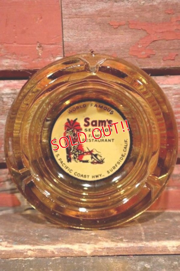 画像2: dp-220101-22 Sam's SEA FOOD RESTAURANT / Vintage Glass Ashtray