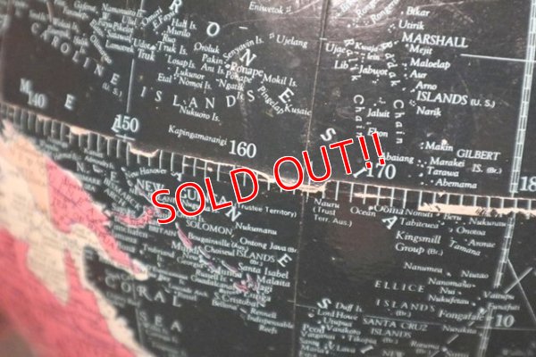 画像6: dp-211210-52 REPLOGLE / 1940's 12 Inch Straight Black Ocean Globe