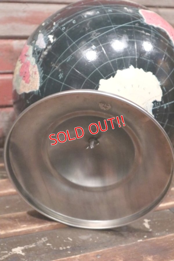 画像11: dp-211210-52 REPLOGLE / 1940's 12 Inch Straight Black Ocean Globe