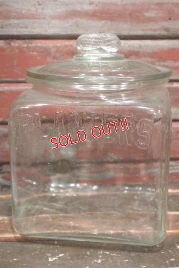 画像1: ct-220101-09 PLANTERS / 1930's Glass Jar