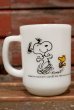 画像1: ct-211210-57 Snoopy / Fire King 1960's-1970's 9oz Mug "JOY" (1)