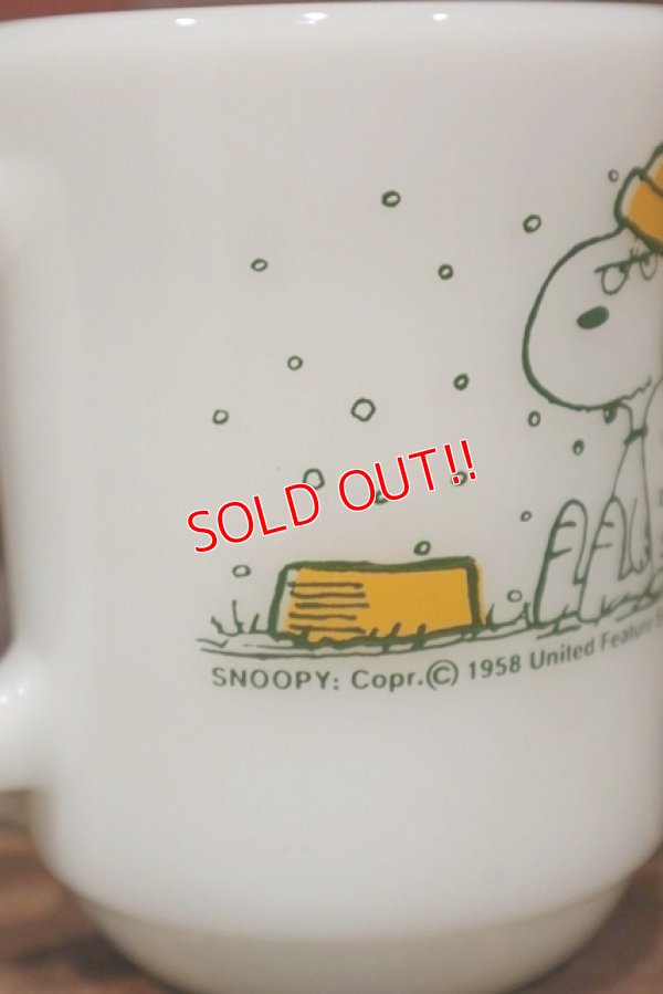 画像3: ct-211210-58 Snoopy / Fire-King 1960's-1970's 9oz Mug "French Toast"